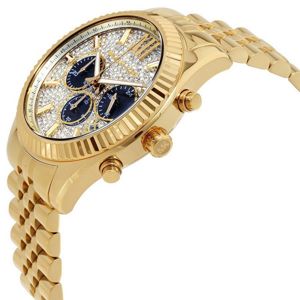 Men's Gold-Tone Lexington Chronograph Watch MK8494 - Imagen 2