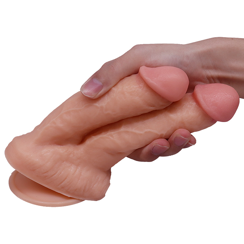 Pene de doble cabeza con enorme consolador y tapón anal unisex - Imagen 3