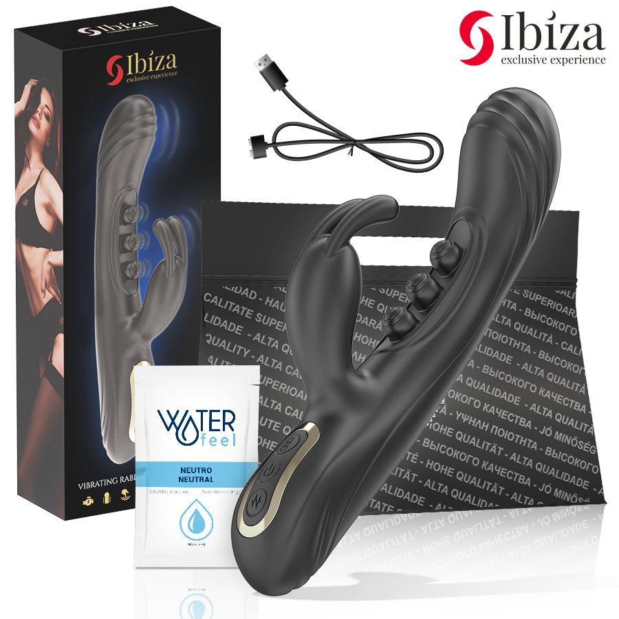 IBIZA - VIBRADOR RABBIT PERLAS CON PULSACIÓN